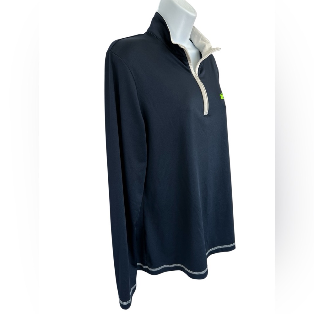 π EUC CUTTER & BUCK Seahawks Super Bowl XLIX 1/4 Zip Pullover | Blue | M - Picture 2 of 10